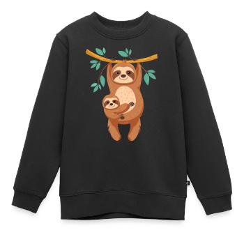 Hang in there buddy - Kinder Premium Organic Sweatshirt - Schwarz - Vorne - AI Model Kid Female (0cm)