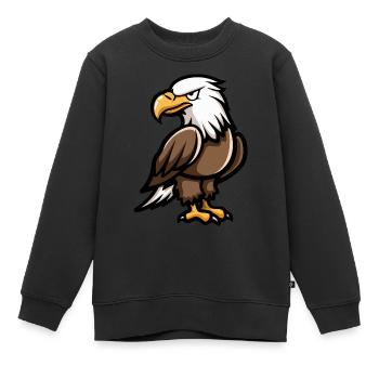 Bande dessinée Eagle - Sweat Premium enfant bio - noir - Devant - AI Model Kid Female (0cm)
