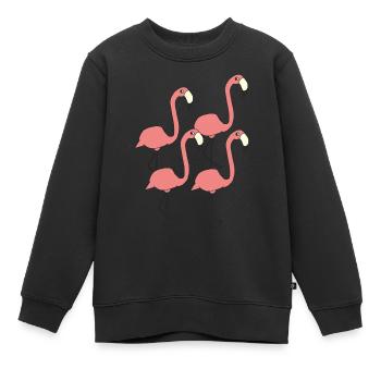 Groupe Flamingo - Sweat Premium enfant bio - noir - Devant - AI Model Kid Female (0cm)