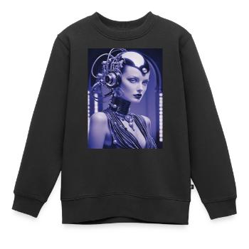 CYBORG DIVAMANIA - Kinder Premium Organic Sweatshirt - Schwarz - Vorne - AI Model Kid Female (0cm)