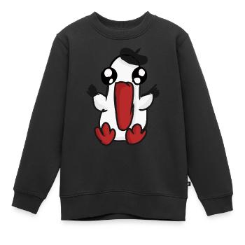 Monsieur Baguette - Kinder Premium Organic Sweatshirt - Schwarz - Vorne - AI Model Kid Female (0cm)