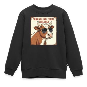 Se disputer avec des enfants sauvages - Sweat Premium enfant bio - noir - Devant - AI Model Kid Female (0cm)