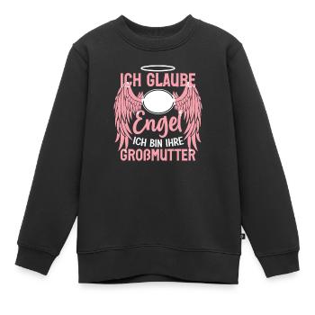 ich Glaube an Engel ich bin ihre großmutter - Kinder Premium Organic Sweatshirt - Schwarz - Vorne - AI Model Kid Female (0cm)