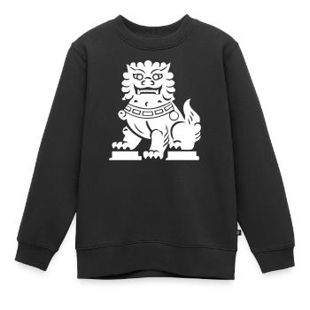 Chinesischer Löwe - Kinder Premium Organic Sweatshirt - Schwarz - Vorne - AI Model Kid Female (0cm)