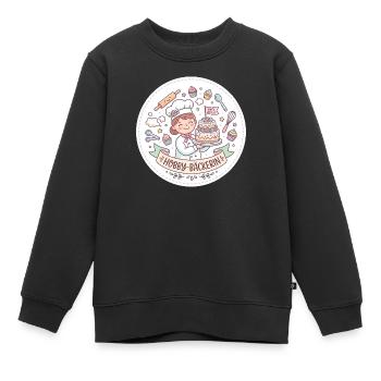 Hobby-Bäckerin Kuchenzauber - Kinder Premium Organic Sweatshirt - Schwarz - Vorne - AI Model Kid Female (0cm)