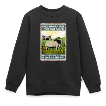 Race de vache Brahmanes aimés - Sweat Premium enfant bio - noir - Devant - AI Model Kid Female (0cm)