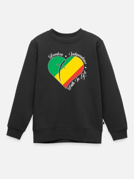 Liberté Foi en Dieu - Congo - Sweat Premium enfant bio - noir