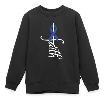 Perception of colon cancer of ligament cancer - Kids Premium Organic Sweatshirt - black - Front - AI Model Kid Female (0cm)
