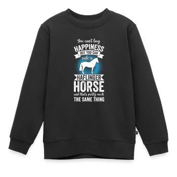 Équitation - Haflinger Horse - Sweat Premium enfant bio - noir - Devant - AI Model Kid Female (0cm)