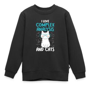 I Love Cats - Complex Analysis - Kids Premium Organic Sweatshirt - black - Front - AI Model Kid Female (0cm)