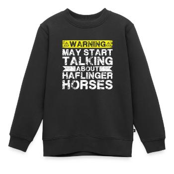 Parlez de Haflinger Horse - Sweat Premium enfant bio - noir - Devant - AI Model Kid Female (0cm)