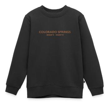 Coordonnées de la ville des États-Unis - Colorado Springs - Sweat Premium enfant bio - noir - Devant - AI Model Kid Female (0cm)