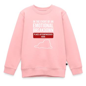 Émotionnel - Bureau du chien - Sweat Premium enfant bio - rose - Devant - AI Model Kid Female (0cm)
