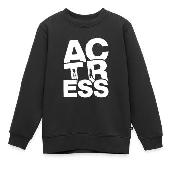 Schauspielberuf Job Arbeit - Schauspielerin - Kinder Premium Organic Sweatshirt - Schwarz - Vorne - AI Model Kid Female (0cm)