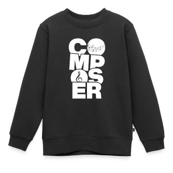 Beruf Job Arbeit - Komponist - Kinder Premium Organic Sweatshirt - Schwarz - Vorne - AI Model Kid Female (0cm)