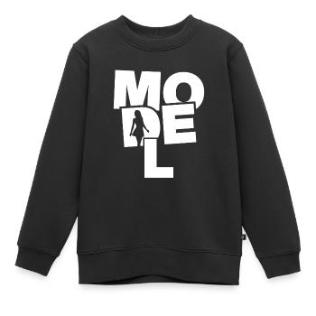 Profession Travail - Modèle - Sweat Premium enfant bio - noir - Devant - AI Model Kid Female (0cm)