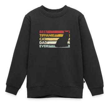 Best Father Ever - Tiffanie Cat - Kids Premium Organic Sweatshirt - black - Front - AI Model Kid Female (0cm)