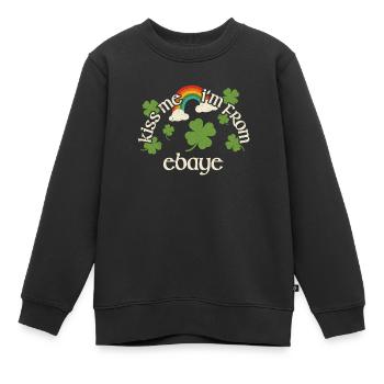 Kiss Me - Ebaye de la Saint-Patrick - Sweat Premium enfant bio - noir - Devant - AI Model Kid Female (0cm)