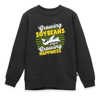 Culture en croissance - Soja de culture agricole - Sweat Premium enfant bio - noir - Devant - AI Model Kid Female (0cm)