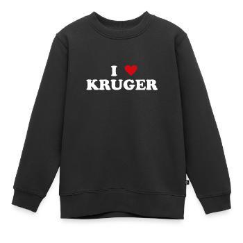 Herz Nationalpark South Africa - Ich Liebe Kruger - Kinder Premium Organic Sweatshirt - Schwarz - Vorne - AI Model Kid Female (0cm)