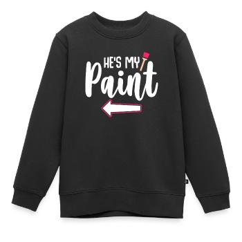 Meine Farbe Meine Leinwand - Paar Matching - Kinder Premium Organic Sweatshirt - Schwarz - Vorne - AI Model Kid Female (0cm)