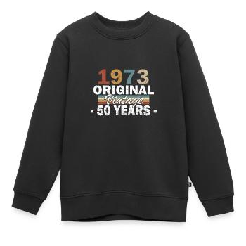1973 Jubiläum 1973 Jahrgang 1973 Jahrgang 1973 - Kinder Premium Organic Sweatshirt - Schwarz - Vorne - AI Model Kid Female (0cm)