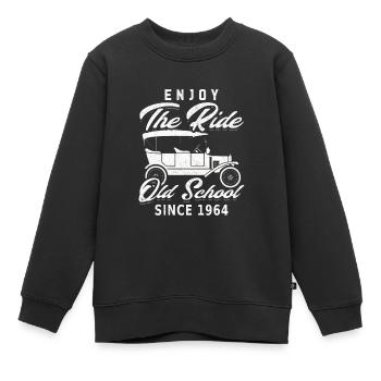 Old School 1964 - Né en 1964 - Sweat Premium enfant bio - noir - Devant - AI Model Kid Female (0cm)