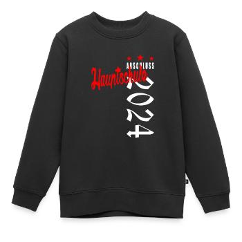 Hauptschulabschluss Hauptschule Abschluss 2024 - Kinder Premium Organic Sweatshirt - Schwarz - Vorne - AI Model Kid Female (0cm)
