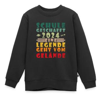 Abschlussklasse 2024 | Schulabschluss | Schüler - Kinder Premium Organic Sweatshirt - Schwarz - Vorne - AI Model Kid Female (0cm)