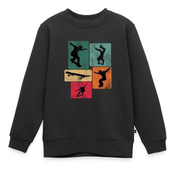 Skateboarden Skateboarder Skateboard - Kinder Premium Organic Sweatshirt - Schwarz - Vorne - AI Model Kid Female (0cm)
