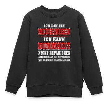 Ich Bin Zwar Ein Mechanike Aber... - Kinder Premium Organic Sweatshirt - Schwarz - Vorne - AI Model Kid Female (0cm)