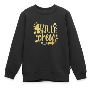 Besatzung vom 4. Juli - Kinder Premium Organic Sweatshirt - Schwarz - Vorne - AI Model Kid Female (0cm)