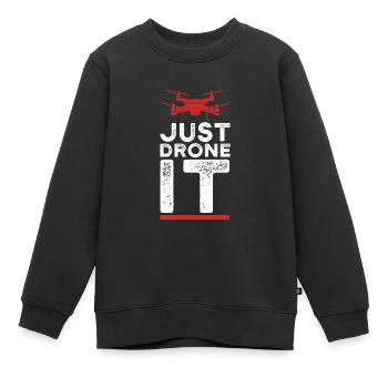 Drohne Drohnen Geschenk - Kinder Premium Organic Sweatshirt - Schwarz - Vorne - AI Model Kid Female (0cm)