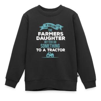Traktor Schrauber Landmaschinen Mechaniker - Kinder Premium Organic Sweatshirt - Schwarz - Vorne - AI Model Kid Female (0cm)