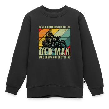 Ne jamais comprendre une moto de vieil homme - Sweat Premium enfant bio - noir - Devant - AI Model Kid Female (0cm)
