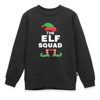 Elf Squad Cute Elf Christmas - Kinder Premium Organic Sweatshirt - Schwarz - Vorne - AI Model Kid Female (0cm)