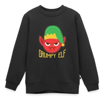 Elfe en colère - Sweat Premium enfant bio - noir - Devant - AI Model Kid Female (0cm)