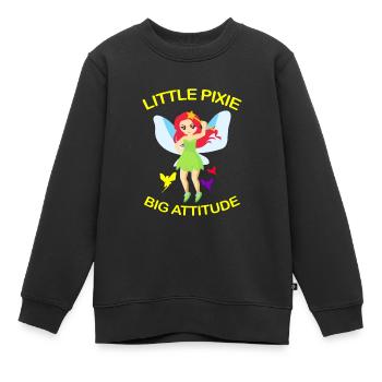 Fee - Kinder Premium Organic Sweatshirt - Schwarz - Vorne - AI Model Kid Female (0cm)