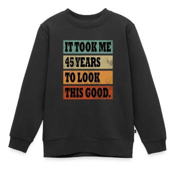 45 ans d’anniversaire Idée cadeau Homme Femme Divers - Sweat Premium enfant bio - noir - Devant - AI Model Kid Female (0cm)