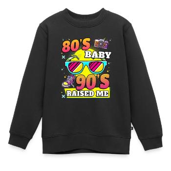 Geboren in den 80er Jahren - Kinder Premium Organic Sweatshirt - Schwarz - Vorne - AI Model Kid Female (0cm)