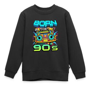 Geboren in den 90er Jahren - Kinder Premium Organic Sweatshirt - Schwarz - Vorne - AI Model Kid Female (0cm)