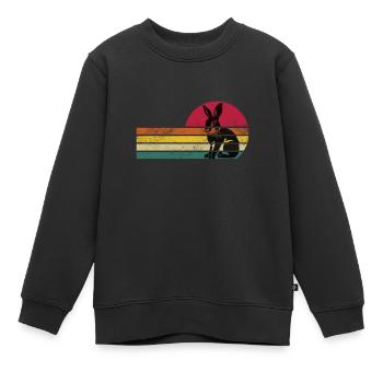 Kaninchen Hase - Kinder Premium Organic Sweatshirt - Schwarz - Vorne - AI Model Kid Female (0cm)