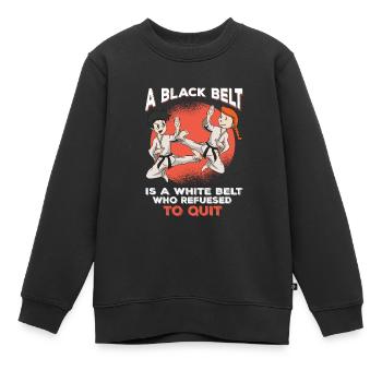Karaté Ceinture Noire - Sweat Premium enfant bio - noir - Devant - AI Model Kid Female (0cm)