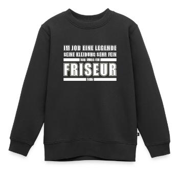 Friseur Beruf - Kinder Premium Organic Sweatshirt - Schwarz - Vorne - AI Model Kid Female (0cm)