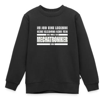Kfz Mechatroniker KFZ Mechaniker Spruch Geschenk - Kinder Premium Organic Sweatshirt - Schwarz - Vorne - AI Model Kid Female (0cm)