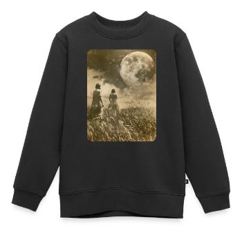 Suivez la Lune - Sweat Premium enfant bio - noir - Devant - AI Model Kid Female (0cm)