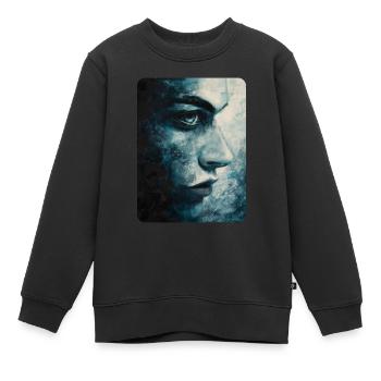 Der klare Blick - Kinder Premium Organic Sweatshirt - Schwarz - Vorne - AI Model Kid Female (0cm)