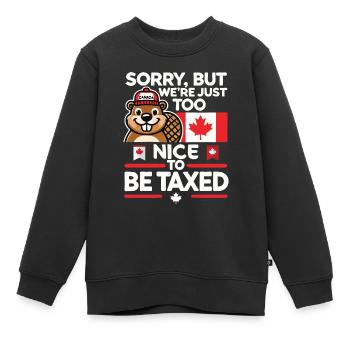 Trop beau pour les tarifs douaniers – Satire des tarifs commerciaux du Canada - Sweat Premium enfant bio - noir - Devant - AI Model Kid Female (0cm)