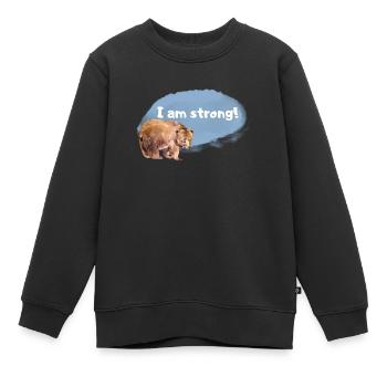 Bär Affirmation für Kinder und Tierliebhaber - Kinder Premium Organic Sweatshirt - Schwarz - Vorne - AI Model Kid Female (0cm)