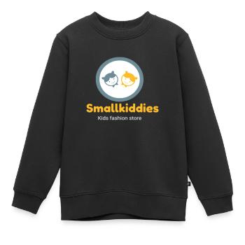 Small Kiddies Fashion - Kinder Premium Organic Sweatshirt - Schwarz - Vorne - AI Model Kid Female (0cm)
